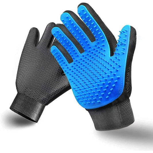 Grooming Dog / Cat  Fur 2 Sided Grooming Glove;  De-Shedding/ De-Matting Pet Hair Glove