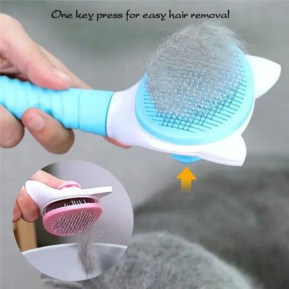 Pet Comb Cleaning Brush ;Supplies High Quality Self cleaning Brush; Professional Grooming brush for Dogs/Cats ;