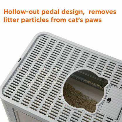 Foldable Cat Litter Box; Front Entry & Top Exit ; & Litter Scoop