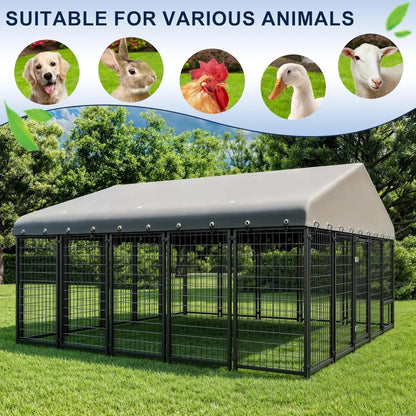 Dog  Outside Heavy-Duty Kennel With Roof;