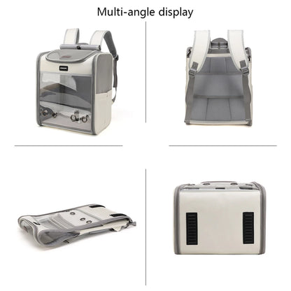 Carrier Pet Backpack Breathable; Transparent Portable Foldable Large Pet Carrier