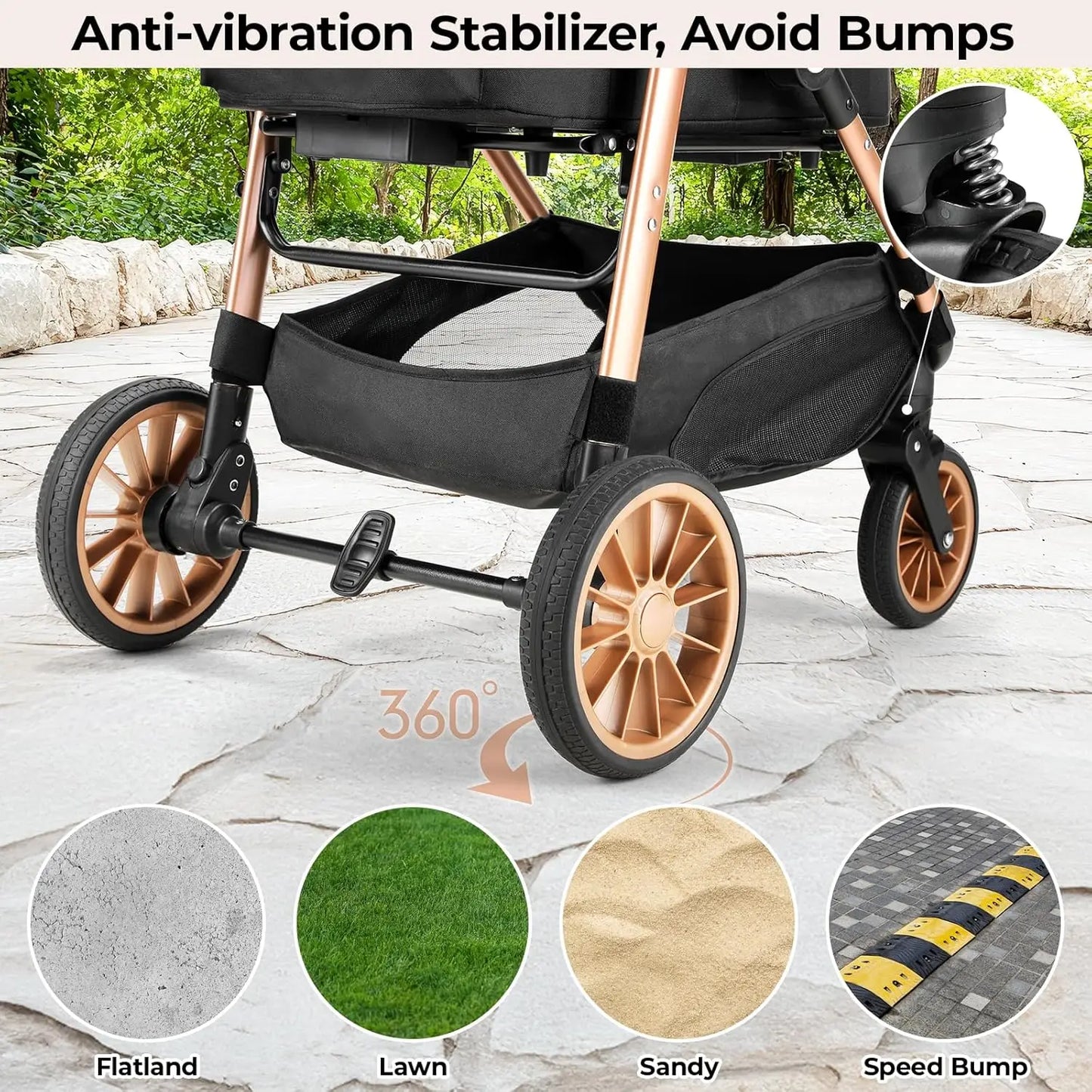 Dog/Cat Stroller; Box Can Be Attached in Car; Transport Foldable;
