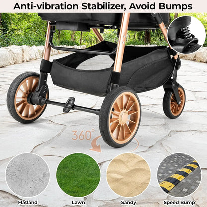 Dog/Cat Stroller; Box Can Be Attached in Car; Transport Foldable;