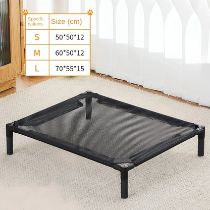 Elevated Dog Bed ; Portable Folding Pet Camping Bed;, Breathable Washable for Indoor Outdoor;