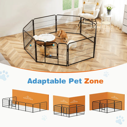 8 Panel Dog Playpen Indoor; Exercise Fence  Outdoor;