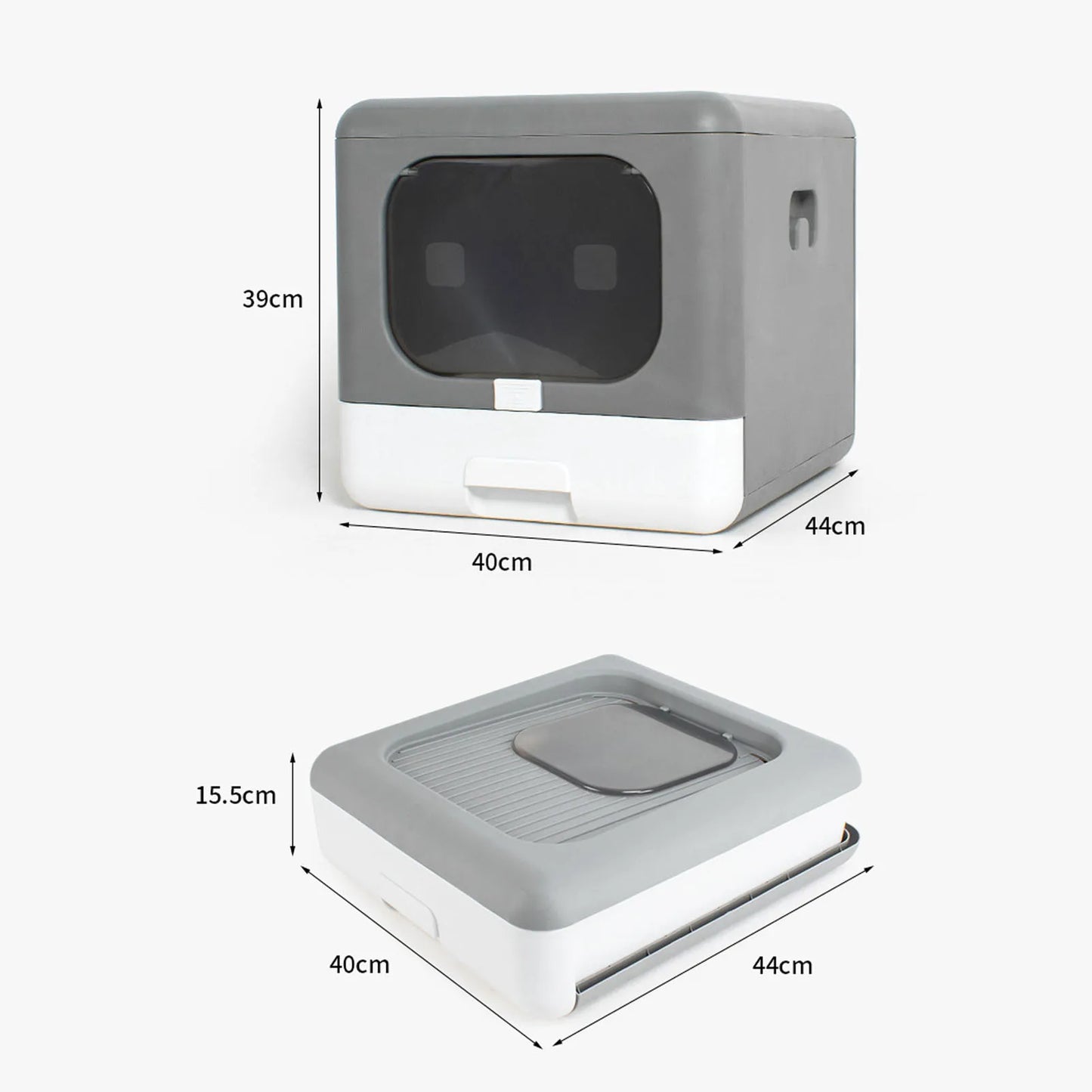 Cat Litter Box Large; Plastic Spill Proof Cat Toilet