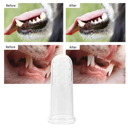 Pet finger Toothbrush; Super Soft Pet Finger Toothbrush;Cleaning Brush Bad Breath/ Tartar Tooth Care;