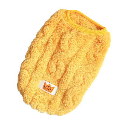 Soft Cozy Cat Clothes;  Warm Fleece Sweatshirt for Small Dogs; Puppy/ Kitten Jacket;