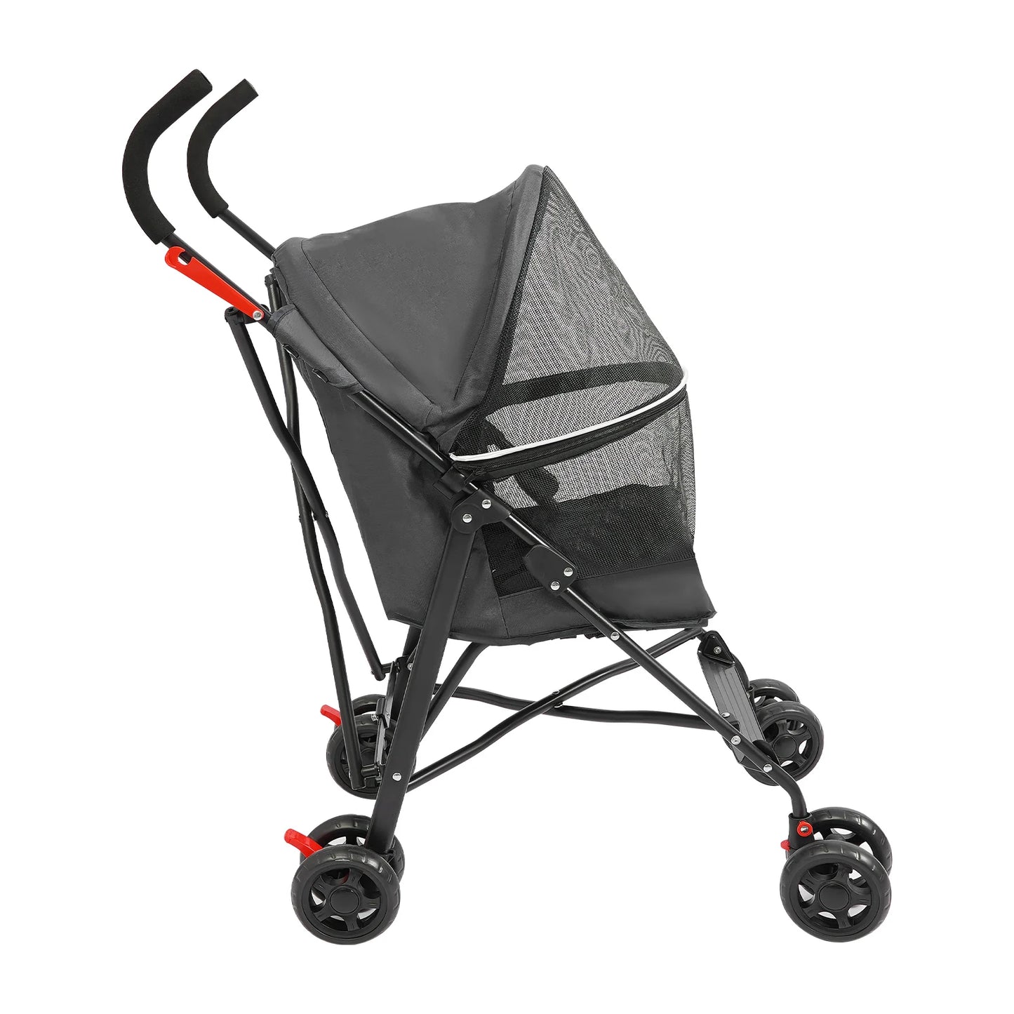 Pet Travel Stroller/ Foldable;Transport Cat/dog Stroller w/Safety Rope;
