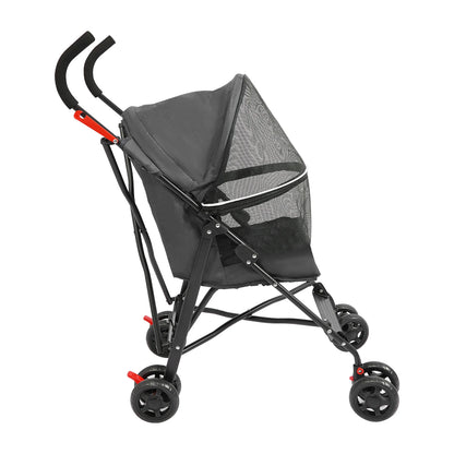 Pet Travel Stroller/ Foldable;Transport Cat/dog Stroller w/Safety Rope;