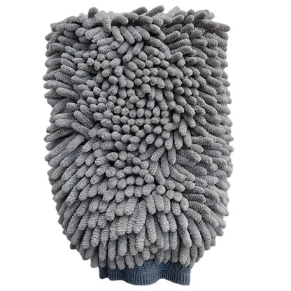 Pet Grooming Gloves ;Quick Drying Dogs Paw Towel; Chenille Microfiber Double Sided Dogs Grooming Mit;