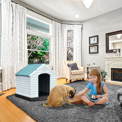 28.5'' Plastic Dog House Outdoor/ Indoor Shelter ;Water