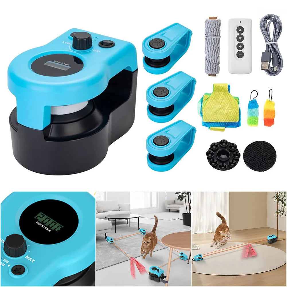 Interactive Cat Toy Chase Run; Exercise ;Adjustable Speed;