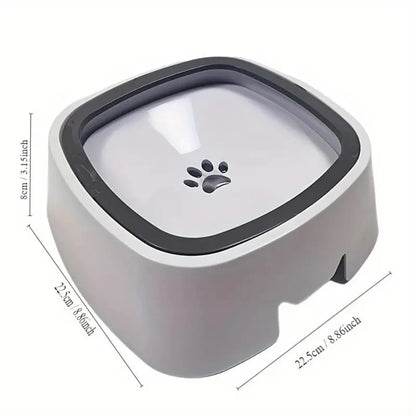 Durable Pet Water Bowl ;  Plastic Spill-Proof  w/ Floating Filter;