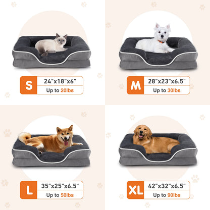 Orthopedic Dog Bed; Memory Foam Bed Small Dogs & Cats;
