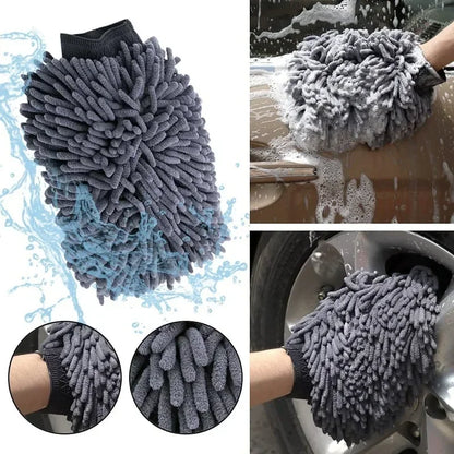 Pet Grooming Gloves ;Quick Drying Dogs Paw Towel; Chenille Microfiber Double Sided Dogs Grooming Mit;