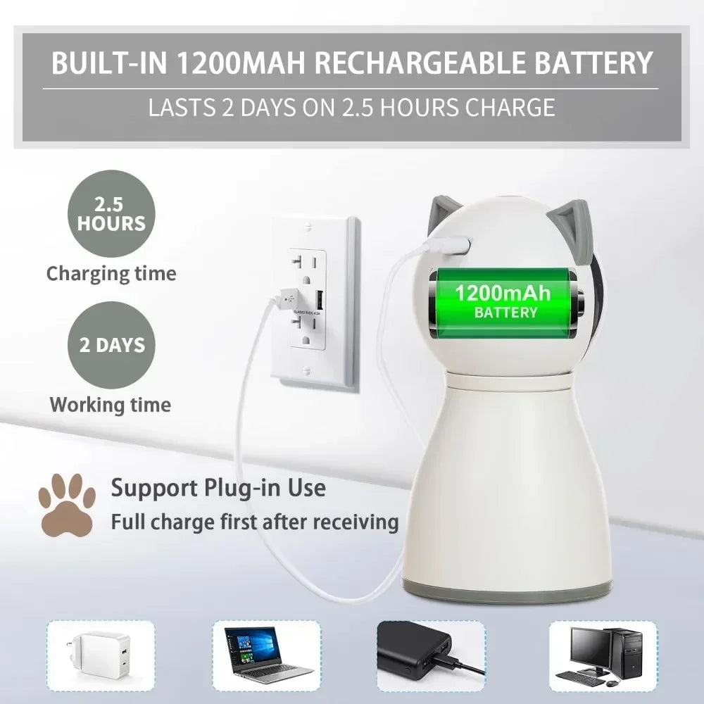 Laser Cat Toys for Indoor Cats; Motion Activated Rechargeable [