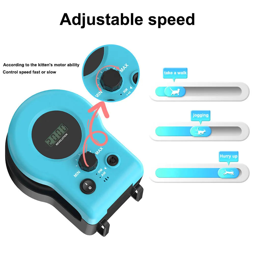 Interactive Cat Toy Chase Run; Exercise ;Adjustable Speed;