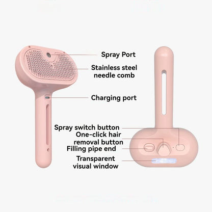 Cat Steam Brush;  Pet Spray Hair Removal Comb;