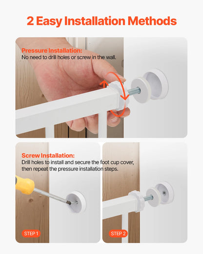Dog Gate Walk Thru; Child Pet Security; Pressure Mount;