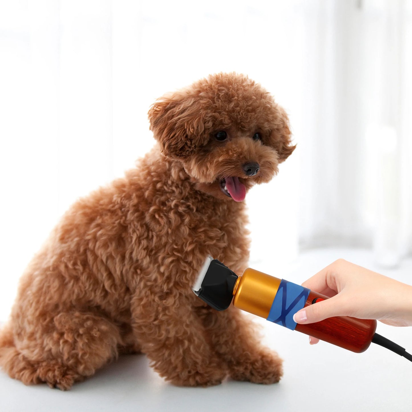 Corded Electric Pet clippers ; Speed Range for Shave Long-Haired Cats & Dogs; Nylon Steel Ceramics Blade;