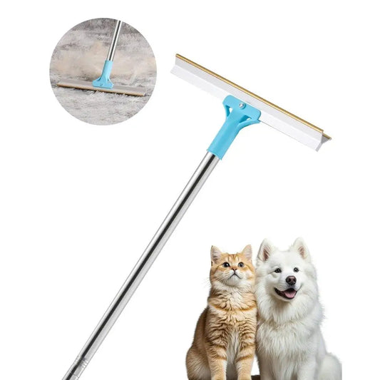 Pet Hair Removal Carpet Rake; Adjustable Handle; Pet Hair Broom Tool;