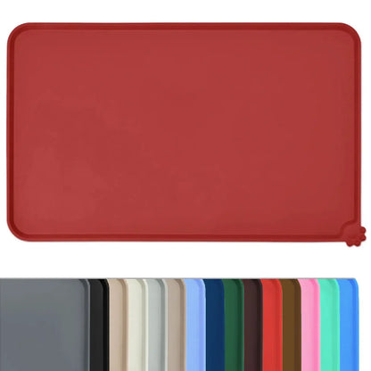 Food Mat For Feeding Bowl;  Silicone Mat -Waterproof;