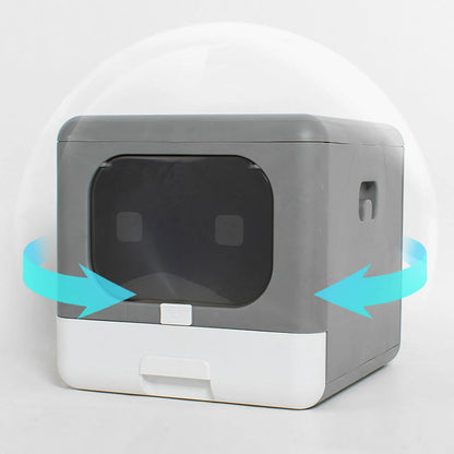Cat Litter Box Large; Plastic Spill Proof Cat Toilet