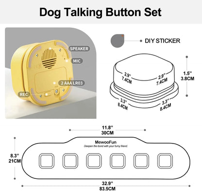 Dog Buttons ; Dog Talking Training Buttons Set 6 Pack;
