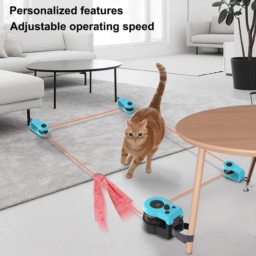 Interactive Cat Toy Chase Run; Exercise ;Adjustable Speed;