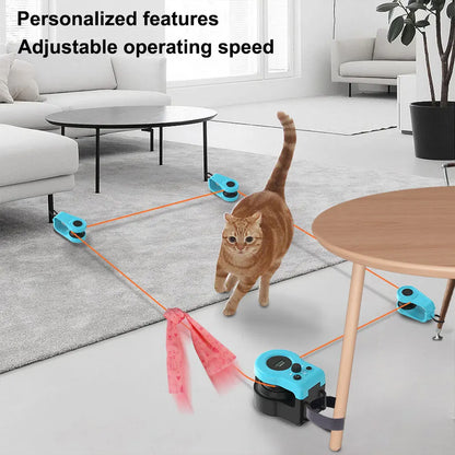 Interactive Cat Toy Chase Run; Exercise ;Adjustable Speed;