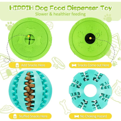 Dog Toys for Treat Dispensing; Teething Treat Ball; Slow Feeder;