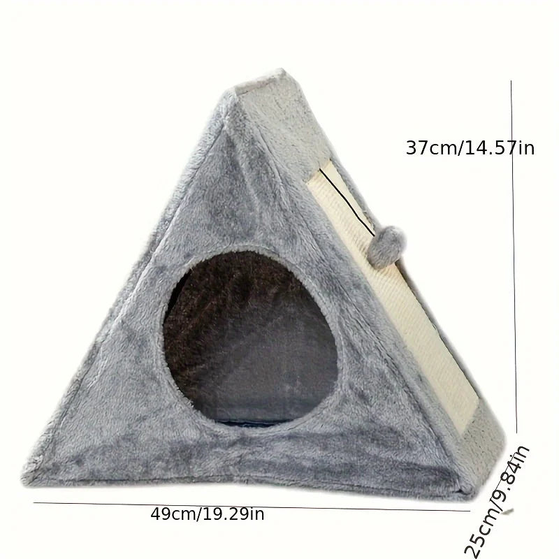 Cat bed  for cats under 15 lhs; toy ball, scratching board