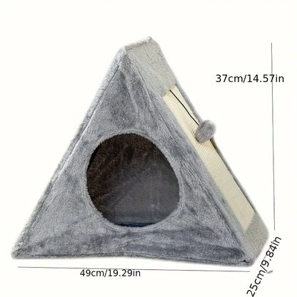 Cat bed  for cats under 15 lhs; toy ball, scratching board