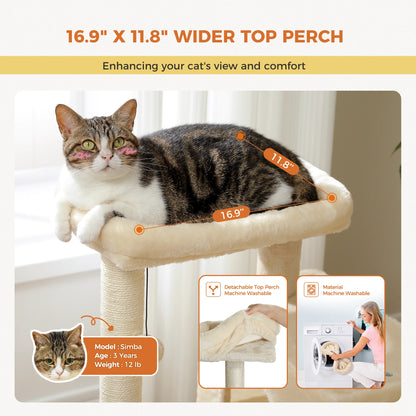 Cat Tree/ Tower Double Spacious Condos Indoor Cats