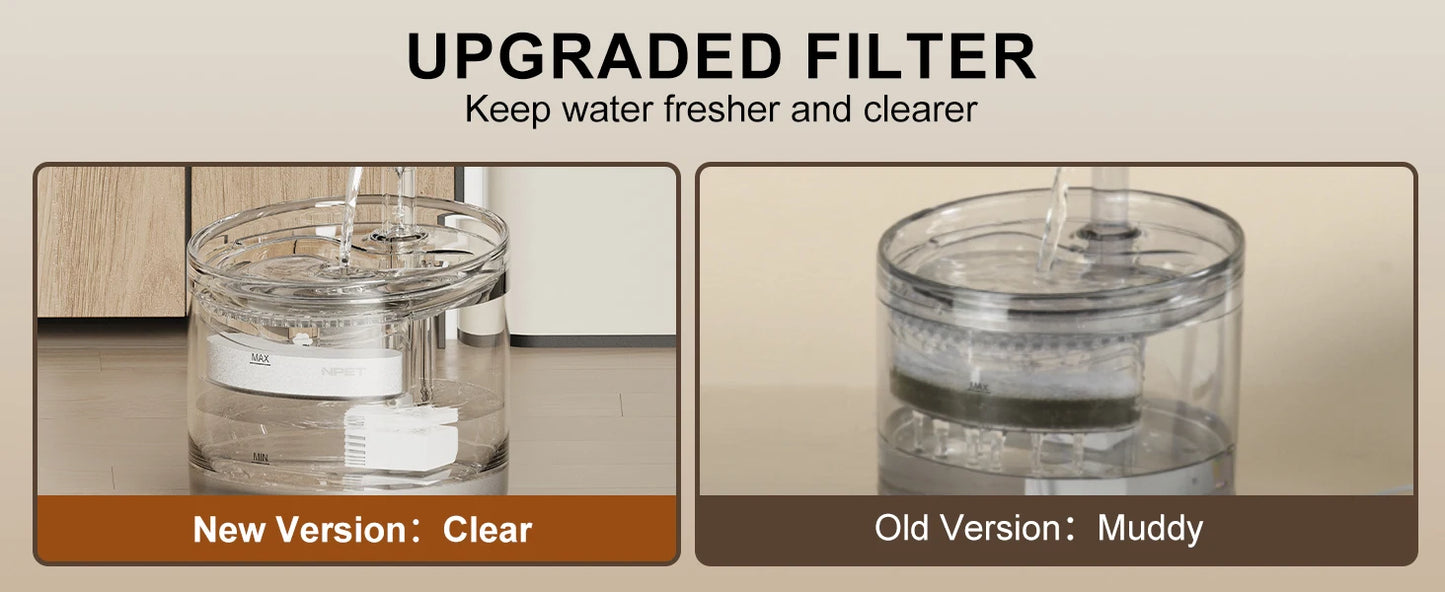 4 Pack Replacement Filters for WF050/WF100 Cat Water Fountain; WF210 Stainless Steel Pet Water Dispenser;