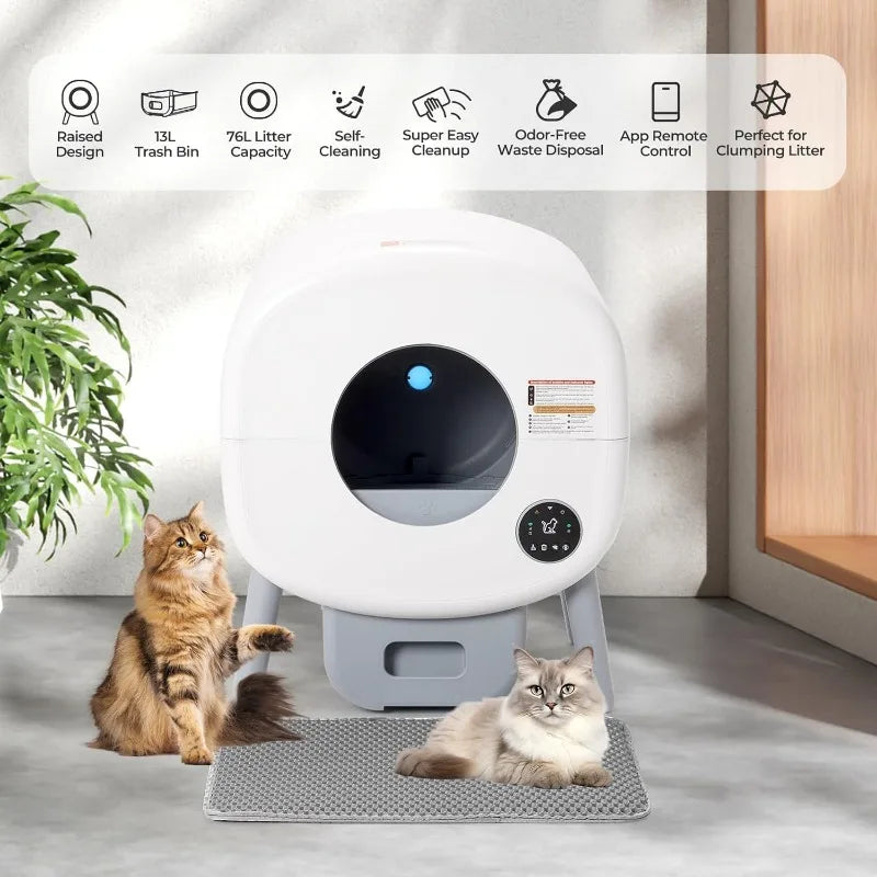 Ex, Lge Automatic Litter Box; Self Cleaning;  Odor-Free;