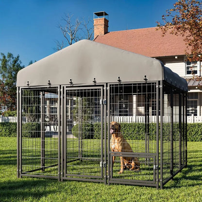 Dog  Outside Heavy-Duty Kennel With Roof;
