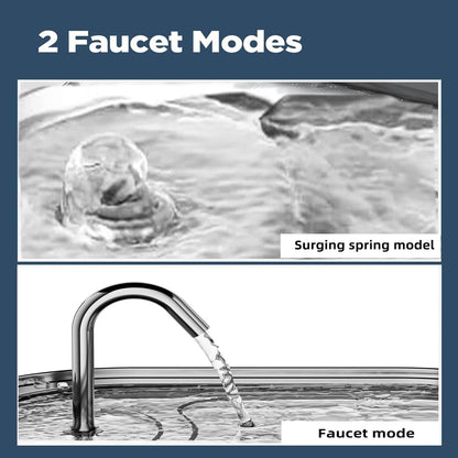 Auto large capacity pet water dispenser; stainless steel water fountain with LED Lighting;