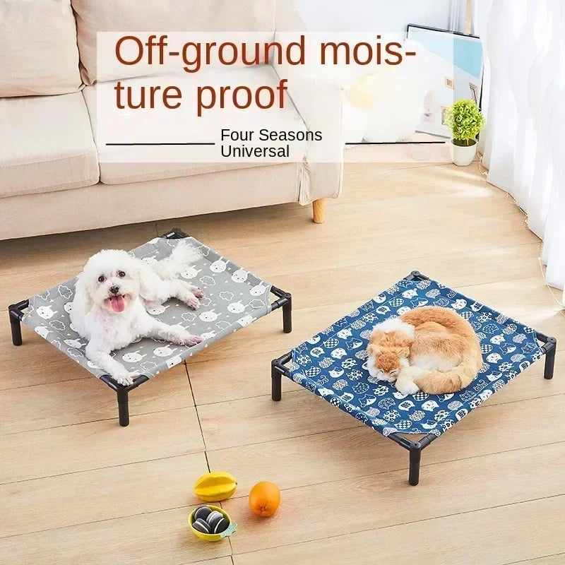 Elevated Dog Bed ; Portable Folding Pet Camping Bed;, Breathable Washable for Indoor Outdoor;