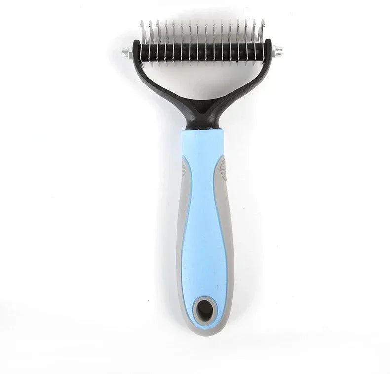 Pets Fur Knot Cutter Grooming ;Shedding Tools Pet Hair Removal; Comb /Brush Double sided;