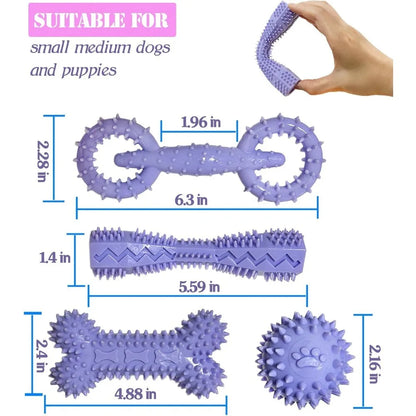 Puppy Toys for 2-8 Months;  Dog Chew Toy for Small Puppies ;Teething Toys for puppies soft rubber;