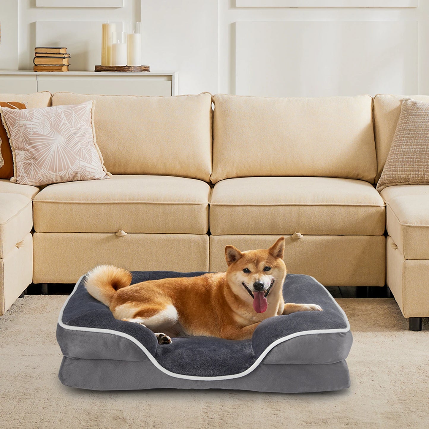 Orthopedic Dog Bed; Memory Foam Bed Small Dogs & Cats;