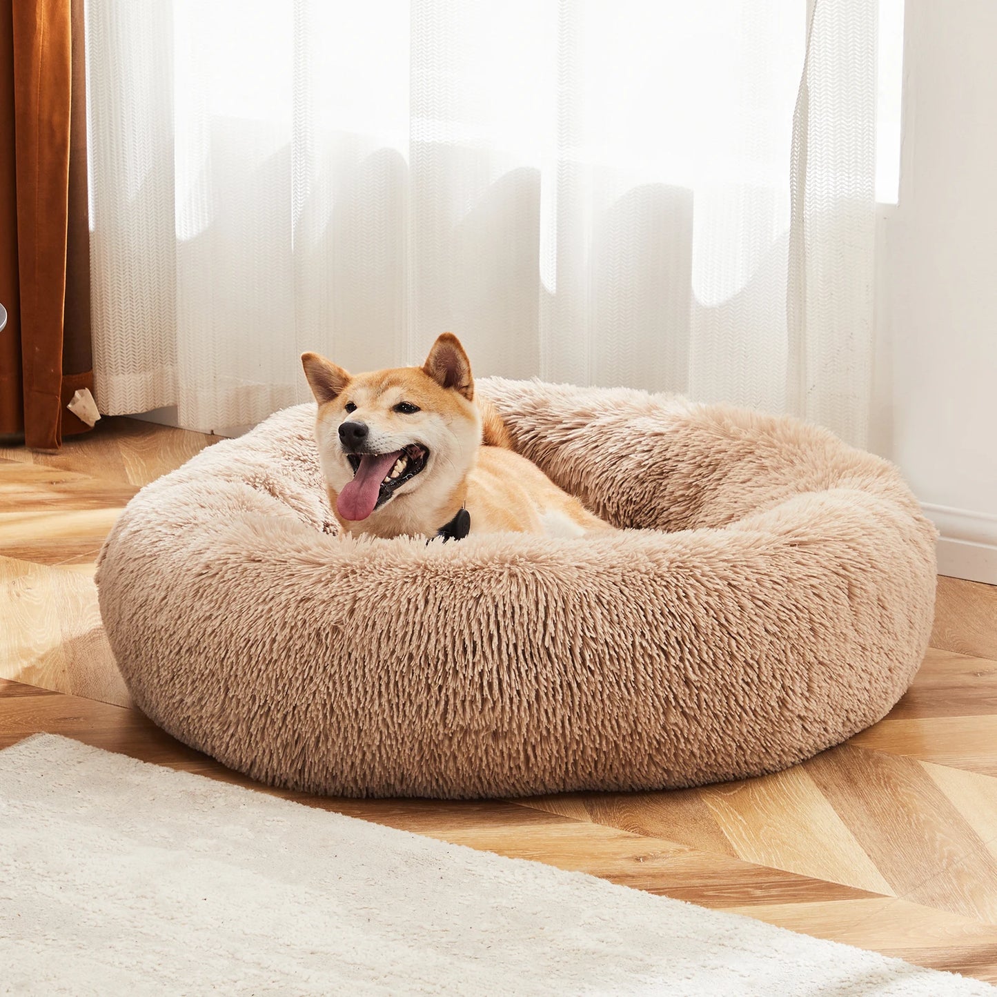 Calming Dog Bed ;Washable;  Anti-Slip;