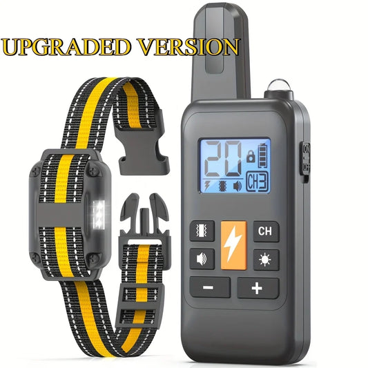 Electric Dog Training Collar; Rechargeable Anti Barking Shock Vibration;