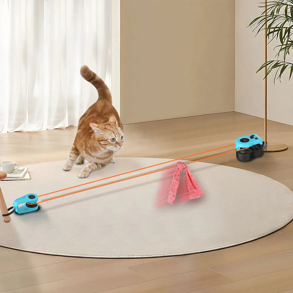 Interactive Cat Toy Chase Run; Exercise ;Adjustable Speed;