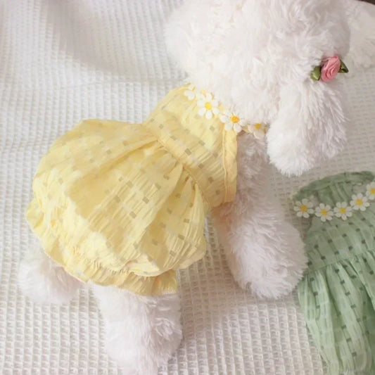 Daisy Dress Dogs; Dog Clothes ;  Cute Summer Girl Dog;