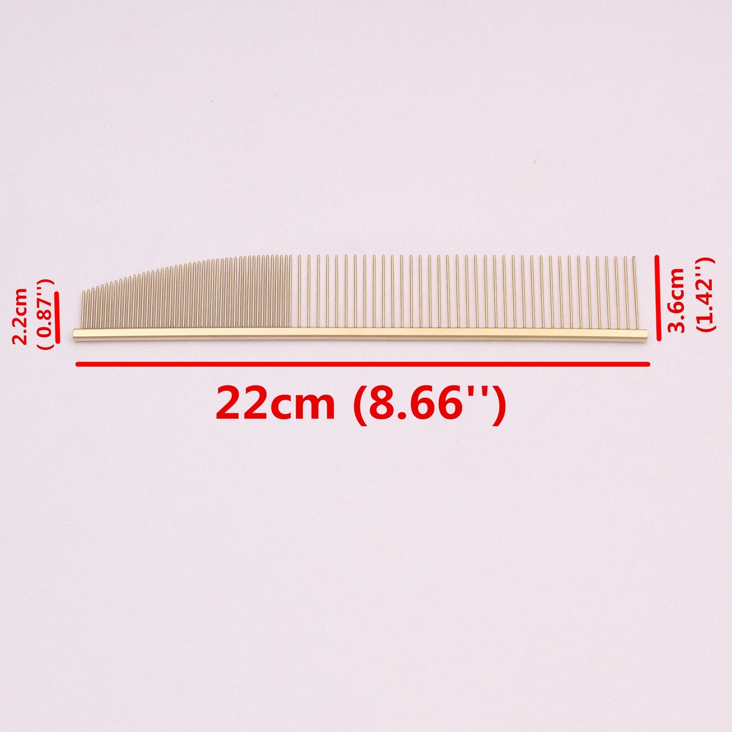 Copper Dog Grooming Combs; Pet Boundary Knot Massage Tools; Professional Salon  Hair Cleaning Crescent High/ Low Teeth