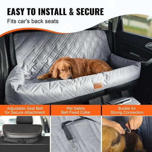 Pet Car Seat: med / Lge  Dog Max  100 lbs Gray