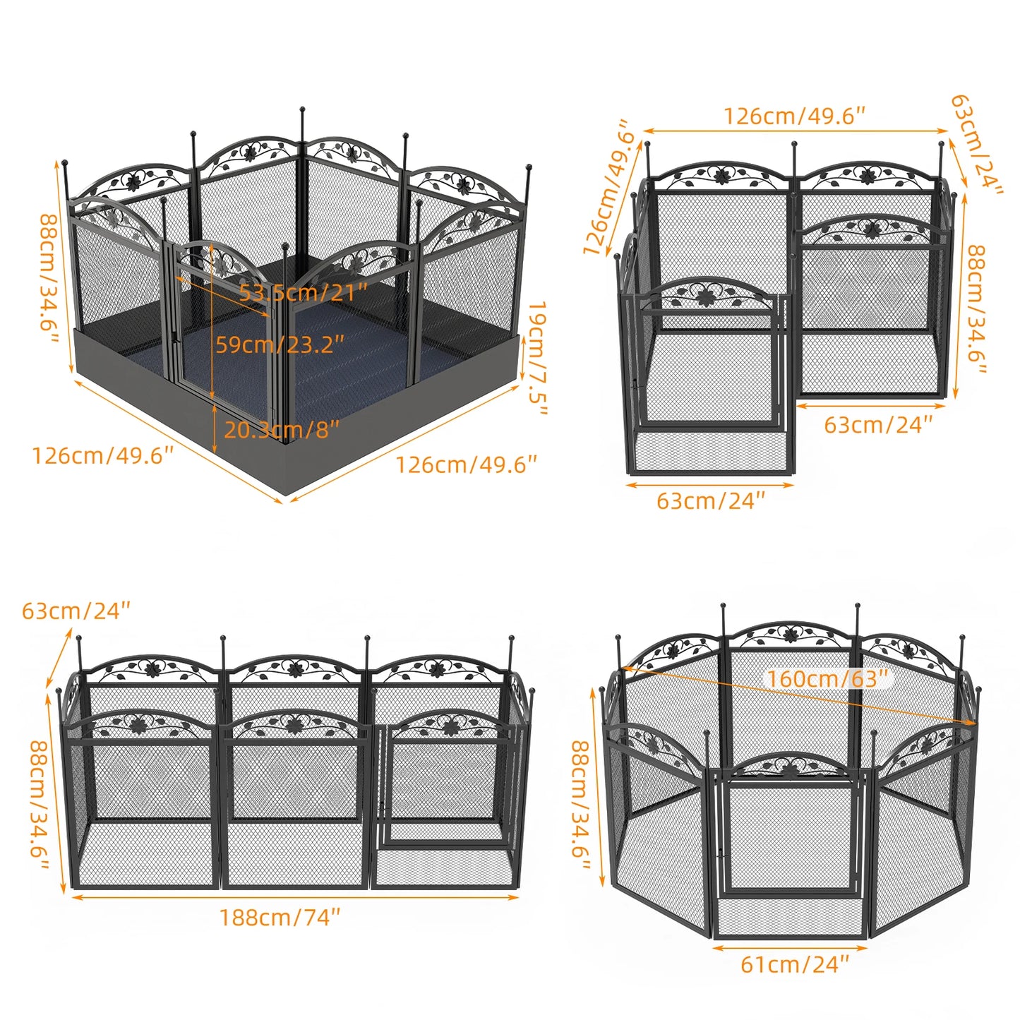 Heavy Duty Dog Playpen; Outdoor/ Indoor; Dog Whelping, pen;